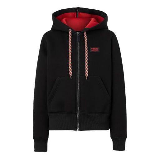 Суитчър Burberry Logo Casual Zip-Up Hoodie Черно | 80189191, 0