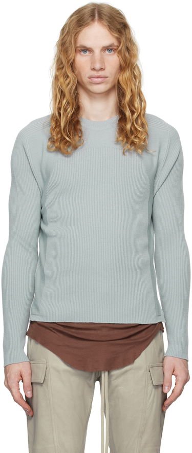 Пуловер Rick Owens Rick Owens Porterville Ribbed Geo Sweater Сиво | RU02D6639 RIBM, 0