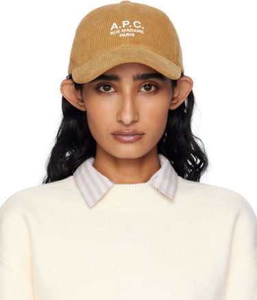 Шапка с козирка A.P.C. A.P.C. Charlie 'Rue Madame' Corduroy Baseball Cap Бежово | COHBB-M24163, 0