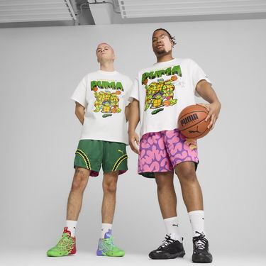 Тениска Puma PUMA x TMNT Reversible Basketball Shorts Бяло | 630931_01, 0