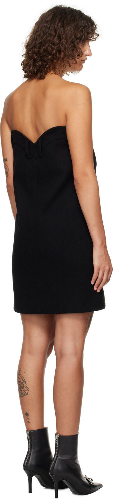Pокля We11done We11done Sweetheart Mini Dress Черно | WD-OP3-24-119-W-BK, 2