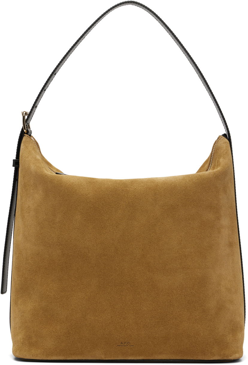 Чанта през рамо A.P.C. Vera Suede Shoulder Bag Кафяво | PXCAL-F61902