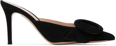 Кецове и обувки Gianvito Rossi Portofino 85 Suede Mules Черно | G95451-85RIC-CAM, 0