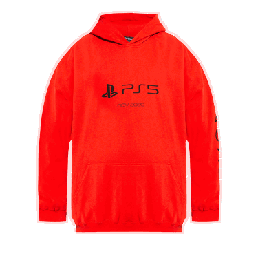 Суитчър Balenciaga Playstation Boxy Hoodie Червено | 651799 TKVF4 6552, 0
