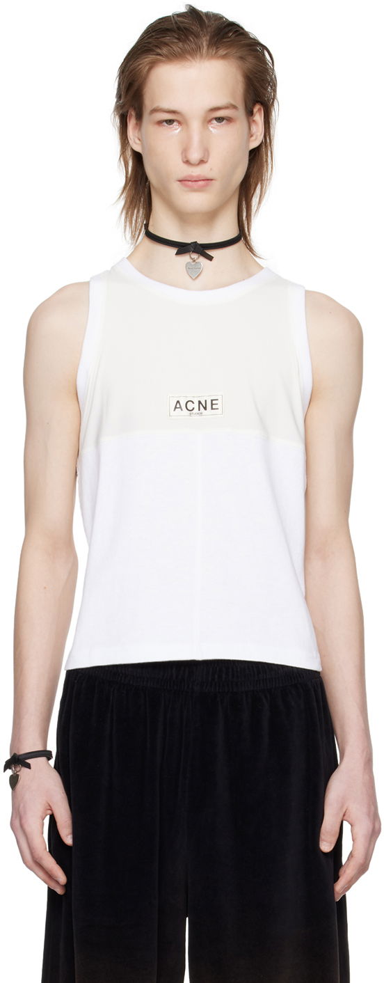 Потник Acne Studios Patch Tank Top Бяло | BL0377-