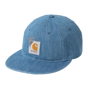Шапка с козирка Carhartt WIP Denim 6-Panel Cap Синьо | A242064_1, 0