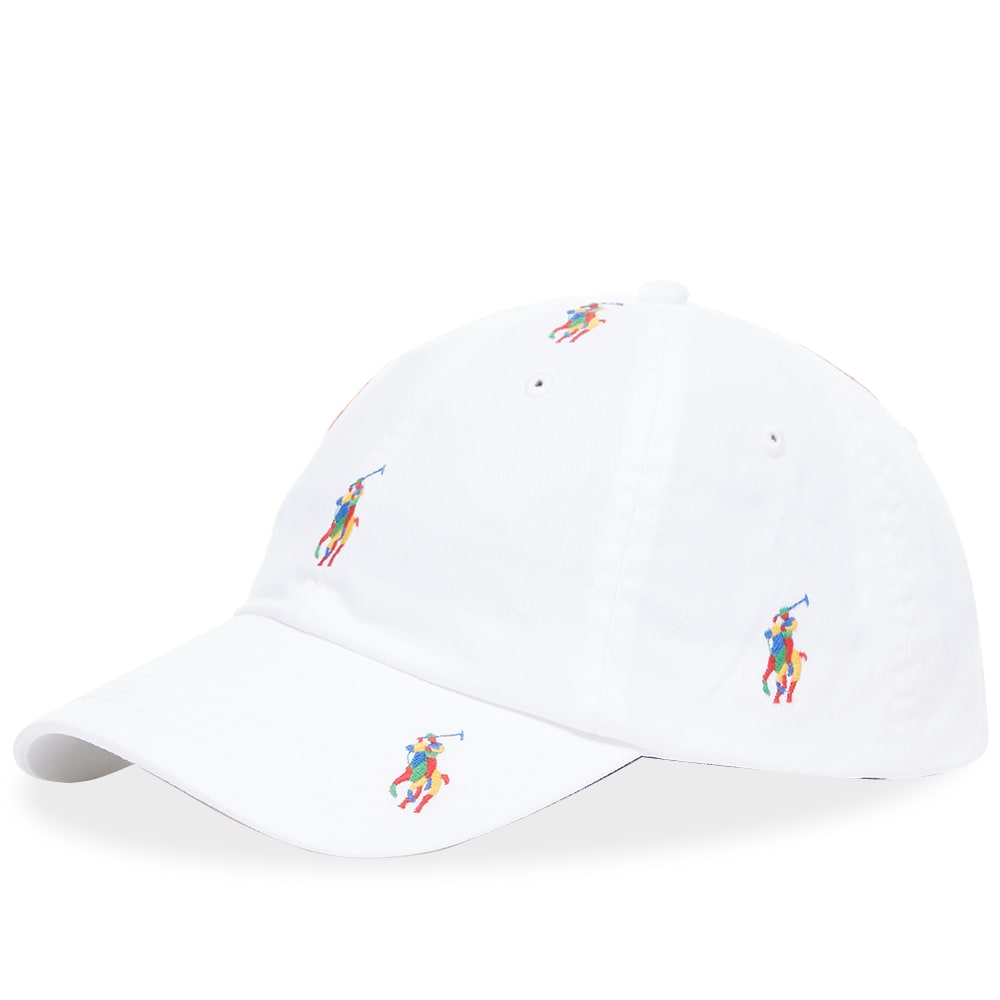 Шапка с козирка Polo by Ralph Lauren All Over Pony Baseball Cap Бяло | 710865201001, 0