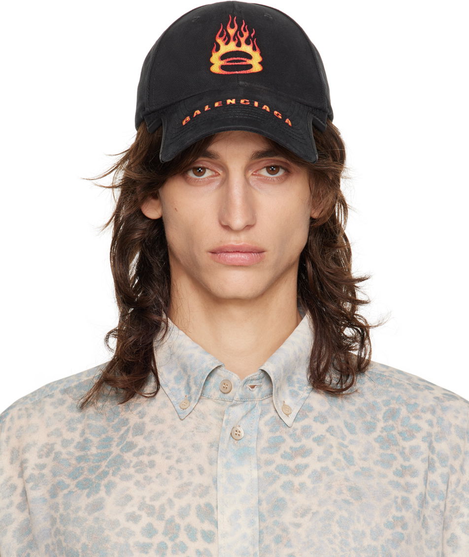 Шапка с козирка Balenciaga Burning Unity Cap Черно | 794892410B2, 0