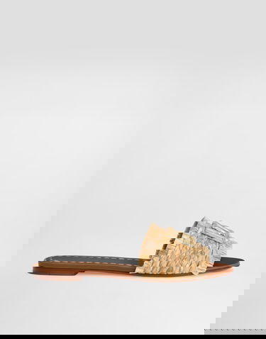 Аксесоари Dolce & Gabbana Dolce & Gabbana Rafia Braided Slippers Бежово | CQ0646AN2178B218, 0