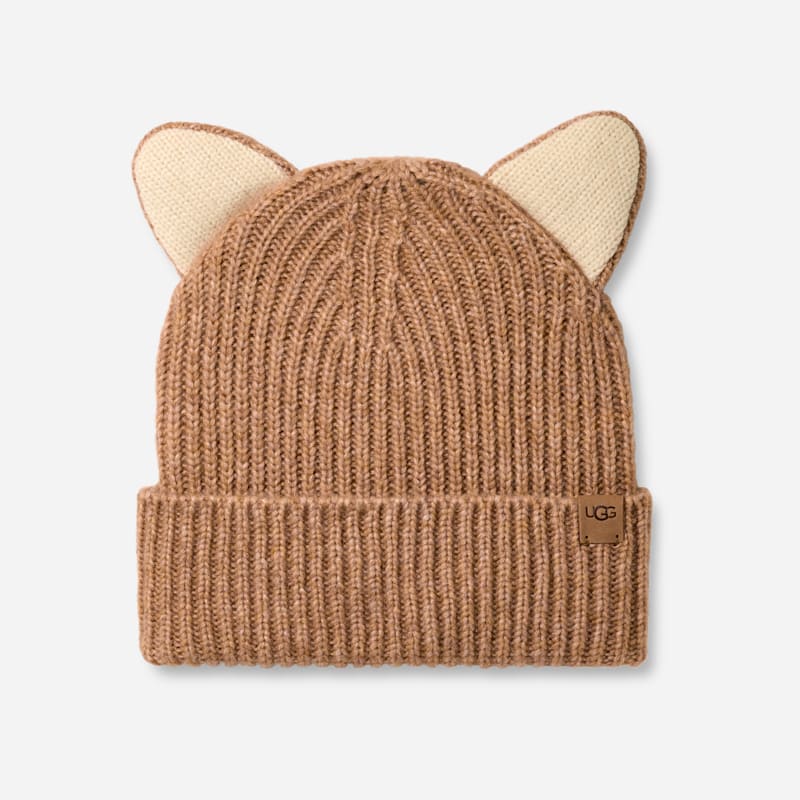 Шапка UGG UGG® Cat-Ear Beanie Кафяво | 103088-CAM, 0