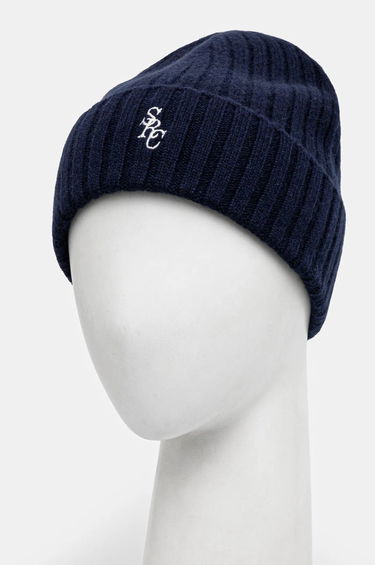 Шапка Sporty & Rich Wool Cashmere Beanie Тъмно синьо | AC066506302BL32, 2