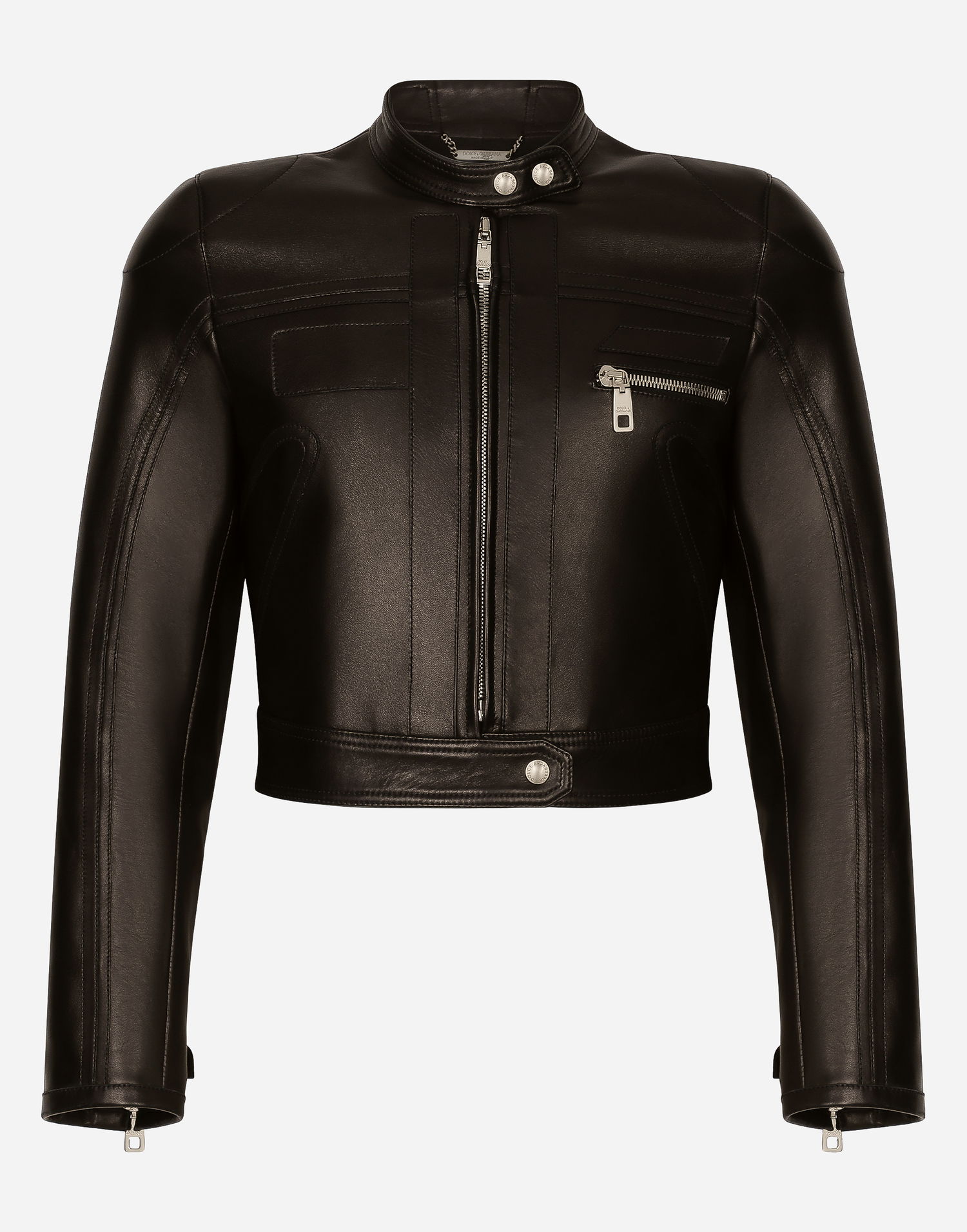 Яке Dolce & Gabbana Nappa Leather Biker Jacket Черно | G9AQYLHULSJN0000, 0