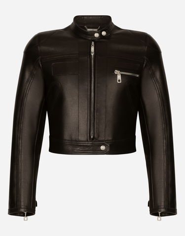 Яке Dolce & Gabbana Nappa Leather Biker Jacket Черно | G9AQYLHULSJN0000, 0