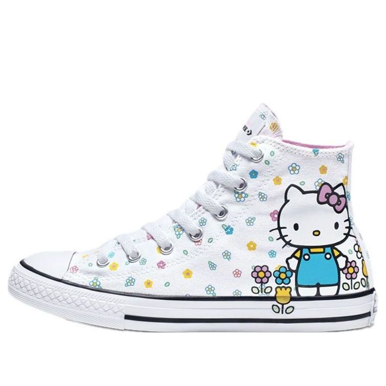 Кецове и обувки Converse Hello Kitty Chuck Taylor All Star High Top Бяло | 664634F, 0