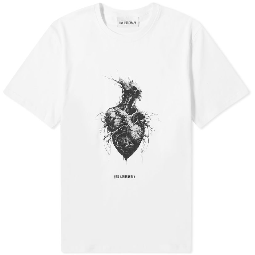 Тениска Han Kjøbenhavn Han Kjobenhavn Heart Monster Print T-Shirt Бяло | M-133617-OPW