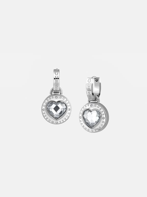 Обеци GUESS “Rolling Hearts” Earrings Сиво | JUBE03351JW, 0