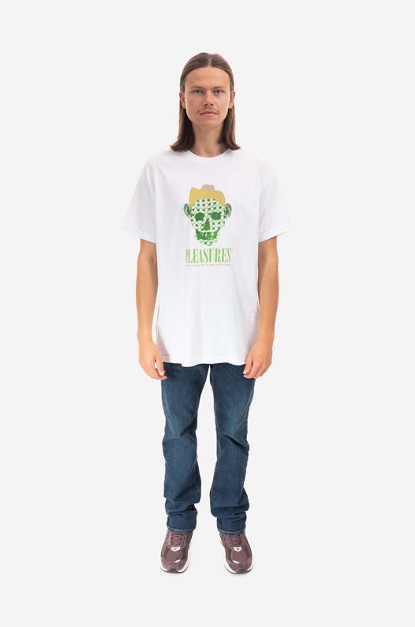 Тениска Pleasures T-Shirt With Print Бяло | P22F059, 1