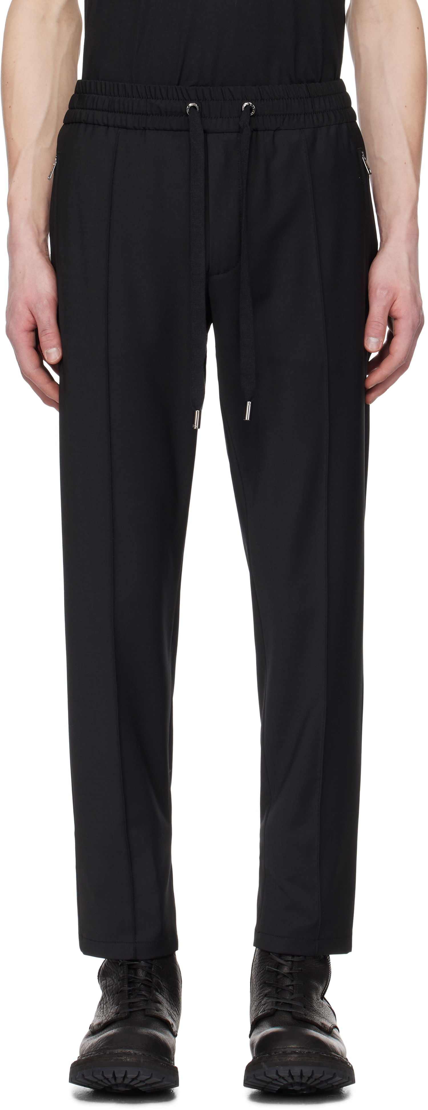 Спортни панталони Dolce & Gabbana Dolce&Gabbana Tela Lana Track Pants Черно | GYACETFURK8, 0