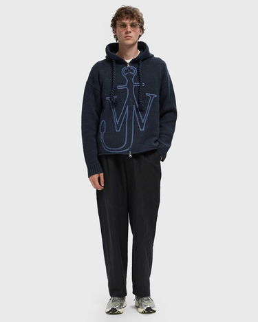 Суитчър JW Anderson JW Anderson Anchor Embroidery Knitted Zip Hoodie Тъмно синьо | KW1429-YN0412-768, 2