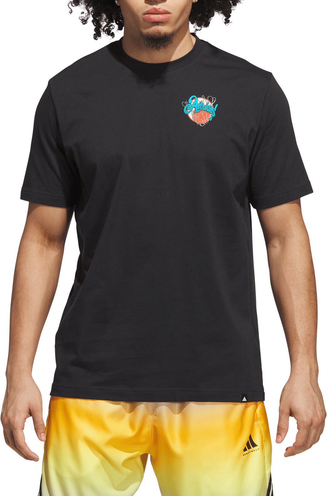 Тениска adidas Originals T-Shirt Nothing But Net Черно | jv8428, 0