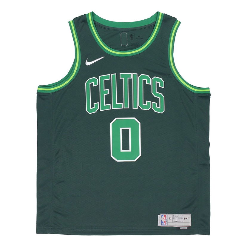 Фланелка Nike NBA Retro Basketball Fan Edition Award Version 20-21 Season Boston Celtics Tatum #0 Jersey Зелено | CN9893-300