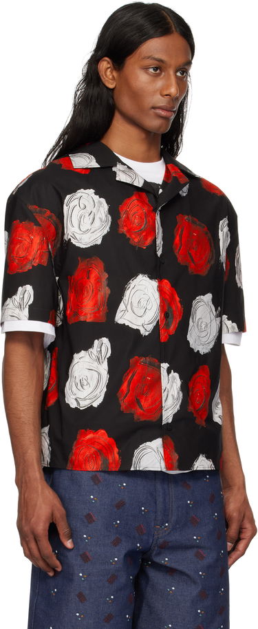 Риза Marni Marni Mercury Print Poplin Bowling Shirt Черно | CUMU0349A0 UTC499, 1