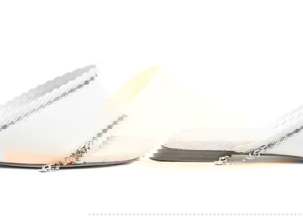 Кецове и обувки Burberry Peep Slides Ivory W Бежово | 8083786, 0