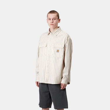 Риза Carhartt WIP Carhartt WIP Hendry Striped Shirt Jacket Бяло | I034827_6, 1