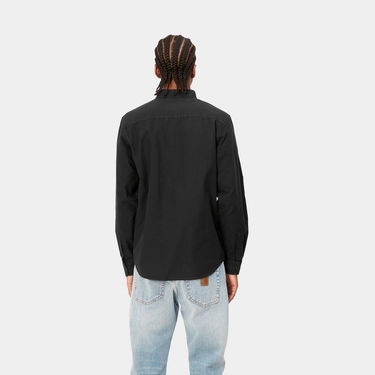 Риза Carhartt WIP L/S Bolton Shirt "Black garment dyed" Черно | I030238_89_GD, 2
