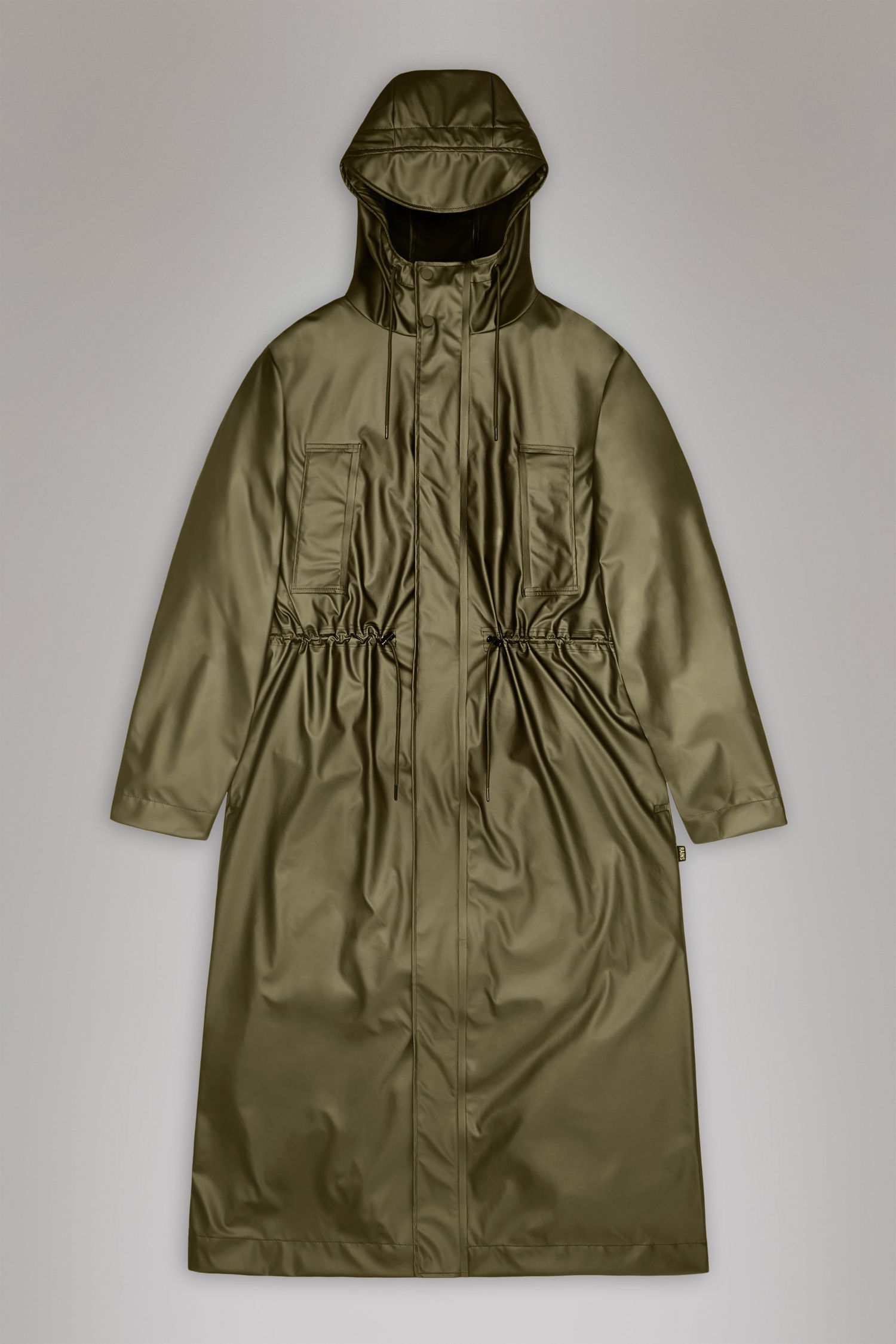 Дъждобран Rains Long Jacket With Adjustable Waist Зелено | 12120-105, 0
