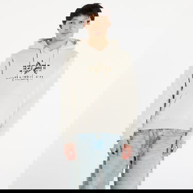 Суитчър Alpha Industries Basic Hoodie Effect Print Бежово | 178312EP-10, 0