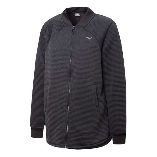 Яке бомбър Puma Studio Textured Knit Jacket Черно | 520994-01