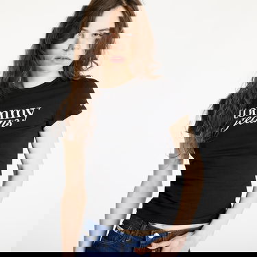 Тениска Tommy Hilfiger Tommy Jeans Slim Essential T-Shirt Черно | DW0DW19447 BDS, 4
