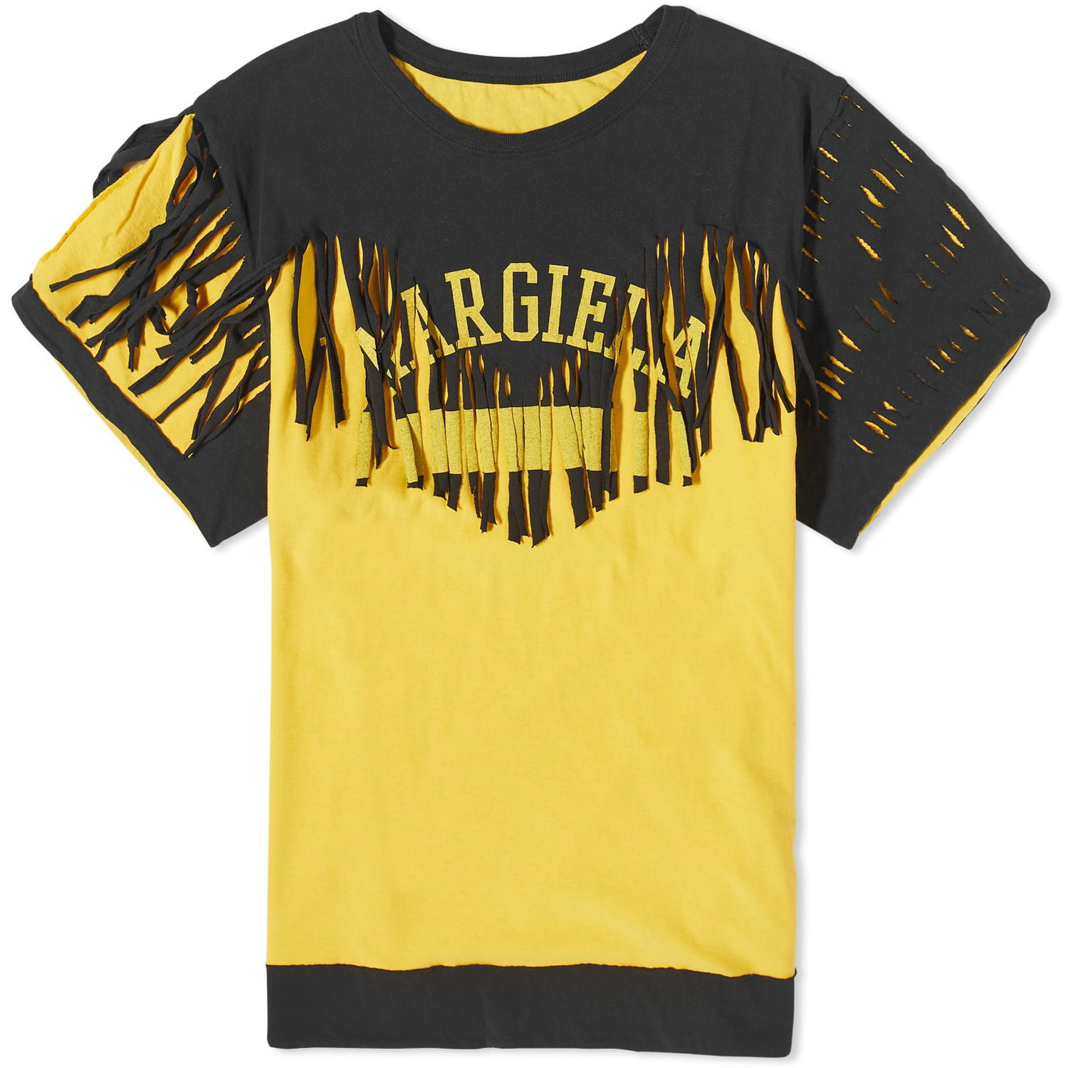 Тениска Maison Margiela Fringe Logo T-Shirt Жълто | S67GC0030S24607855, 0