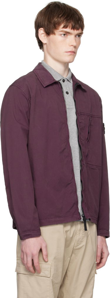 Яке Stone Island Supima Cotton Twill Stretch-TC Jacket Бургунди | K2S15 1200003 S0010, 1