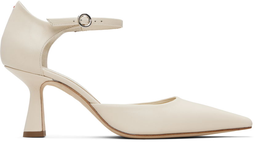 Облекло Aeyde Aeyde Salvi Ankle Strap Heels Бяло | A11-PU-VDHP75ST167-SS25-100-007