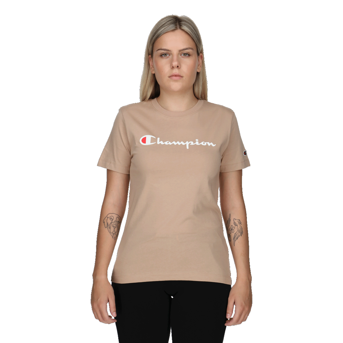 Тениска Champion Short Sleeve T-Shirt Бежово | 117534-MS079, 0