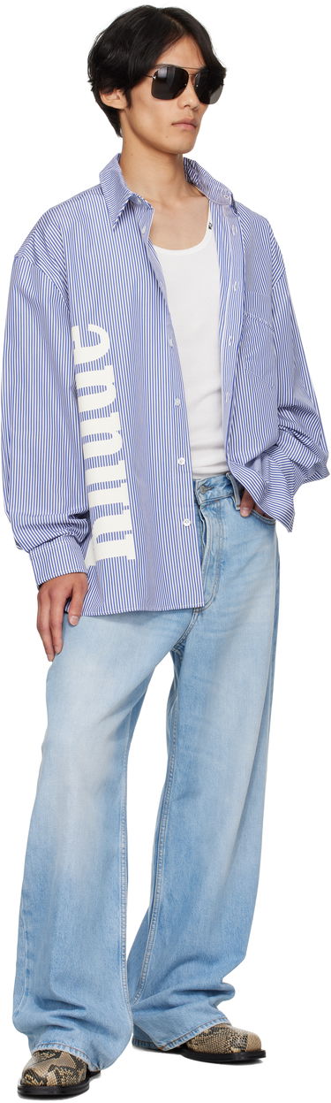 Риза Rhude Rhude Side Logo Long Sleeve Shirt Синьо | RHPF25SR10012, 3