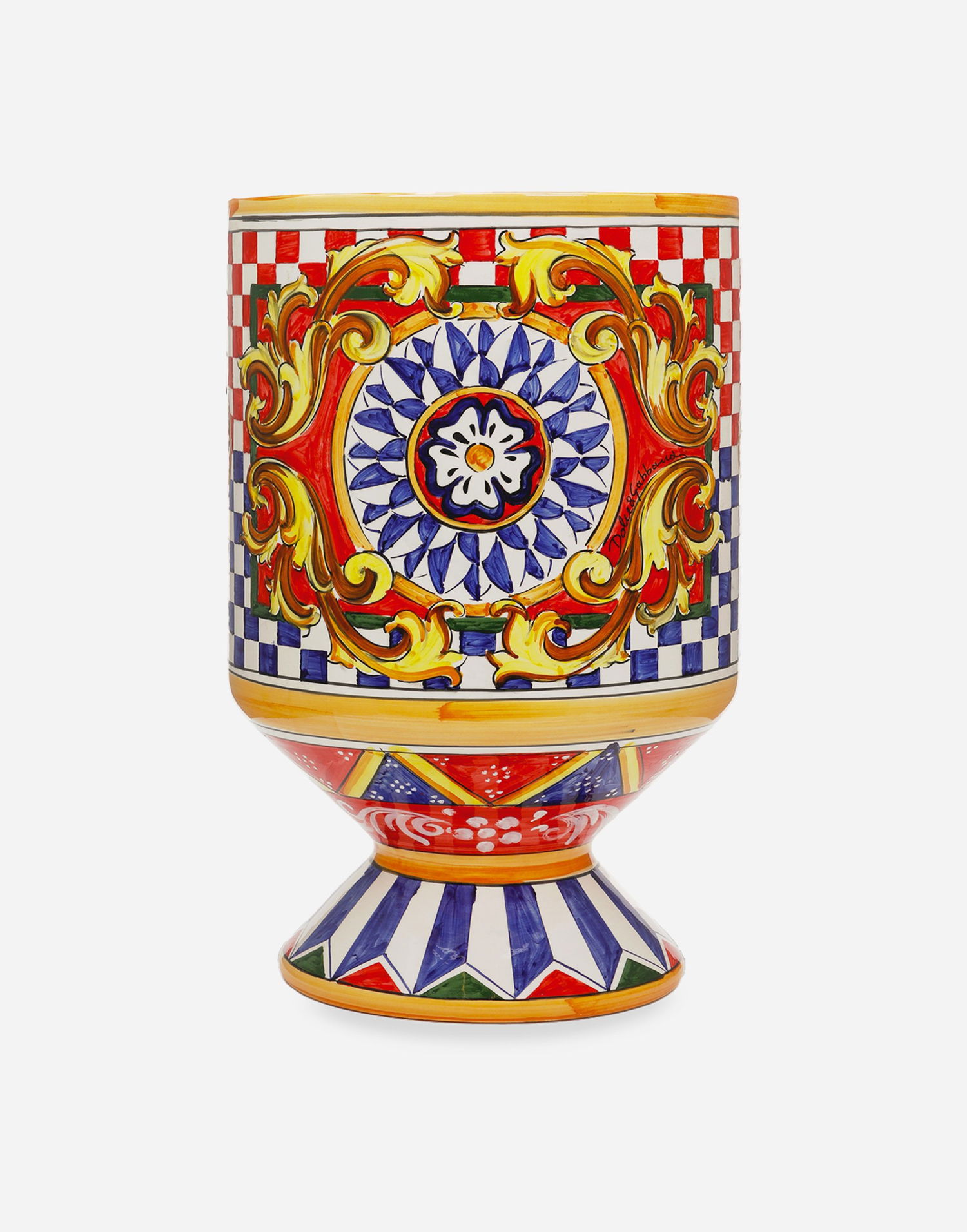 Домашен декор Dolce & Gabbana Dolce & Gabbana Carretto Print Ceramic Vase Многоцветен | TCC031TCAC0UC068, 0