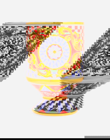 Домашен декор Dolce & Gabbana Dolce & Gabbana Carretto Print Ceramic Vase Многоцветен | TCC031TCAC0UC068, 0