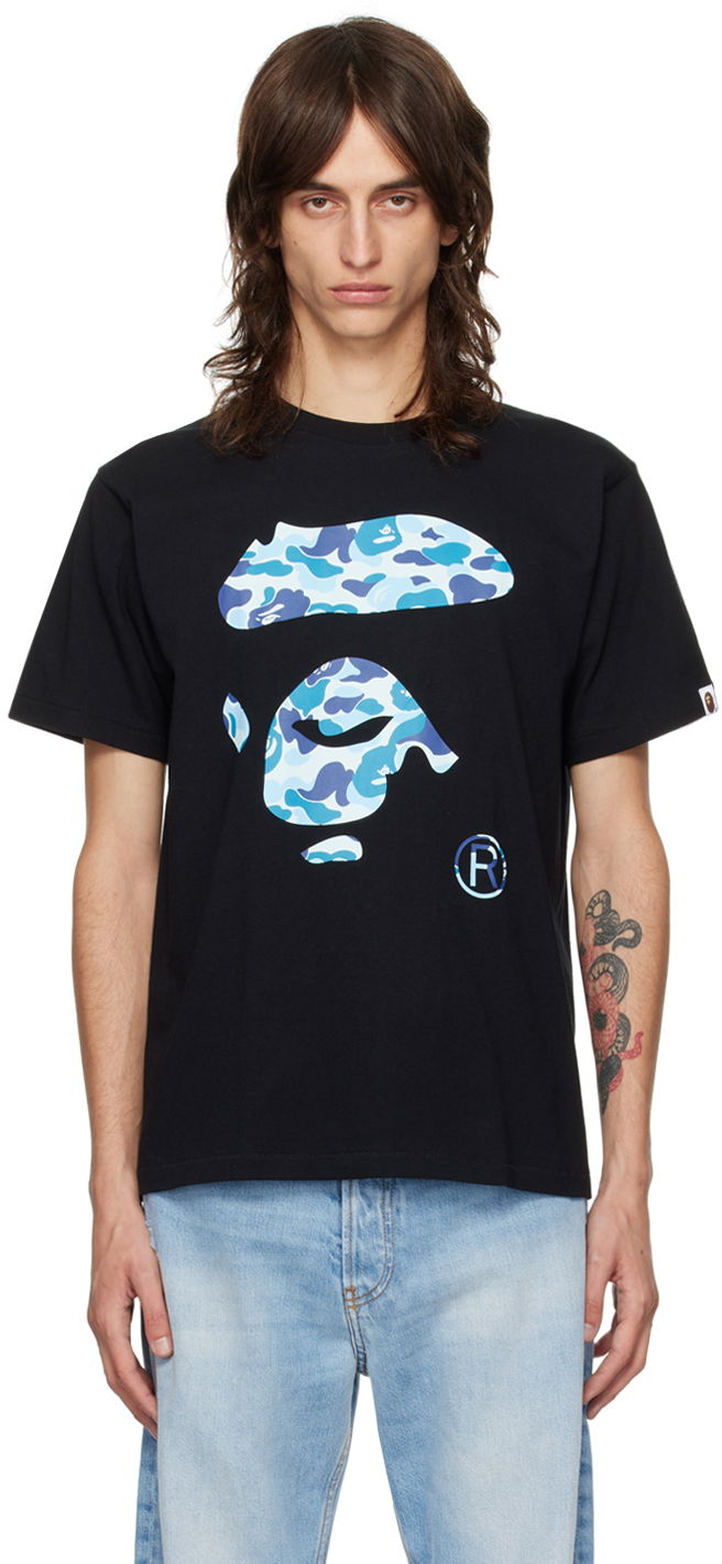 Тениска BAPE BAPE Black ABC Camo Ape Face T-Shirt Черно | 001TEK301007M, 0