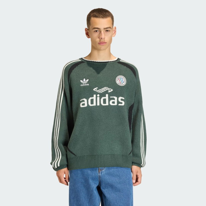 Пуловер adidas Performance Adicolor Blokecore Sweater Зелено | KQ5082