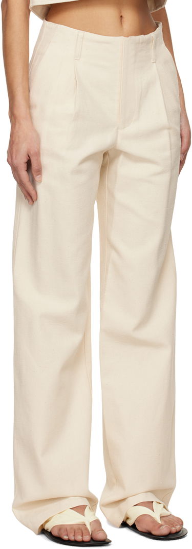 Панталони Loulou de Saison Loulou de Saison Jiva Wide-Leg Trousers Черно | JIVA, 4