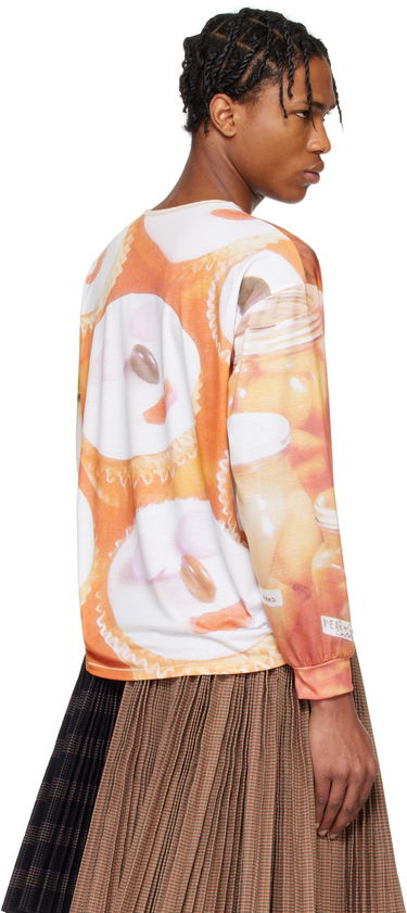 Пуловер Chopova Lowena Chopova Lowena Oversized Jersey Soup Graphic T-Shirt Бяло | 2313E, 2
