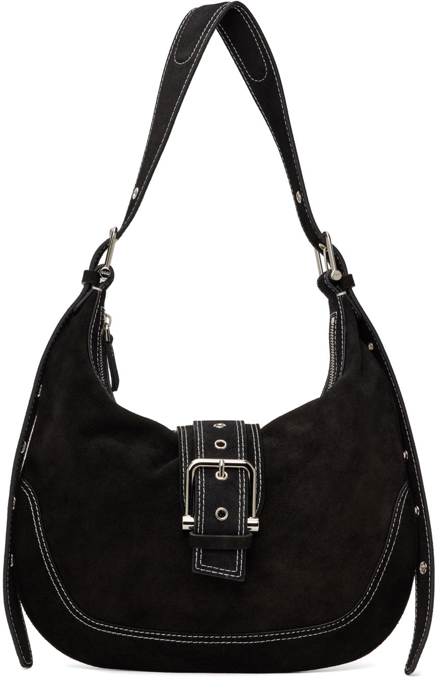 Дамска чанта OSOI Suede Shoulder Bag With Buckle Черно | 24FWB05004022, 0
