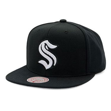 Шапка с козирка Mitchell & Ness Mitchell & Ness Evergreen Snapback Hat Seattle Kraken Черно | HS8546-SKRBLCK, 0