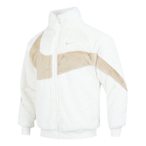 Яке Nike NSW Swoosh Faux Fur Jacket Бяло | FB7664-133