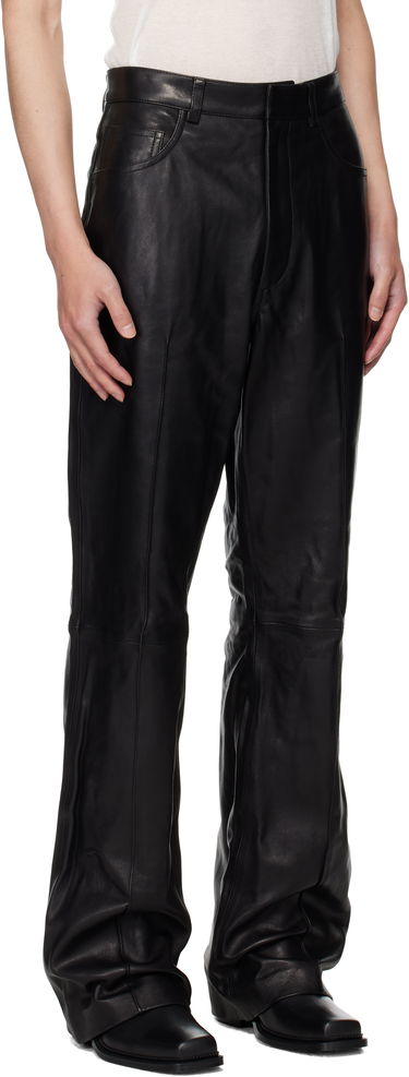 Панталони AMIRI AMIRI Boot Cut Leather Pants Черно | AMLTPA1009, 1