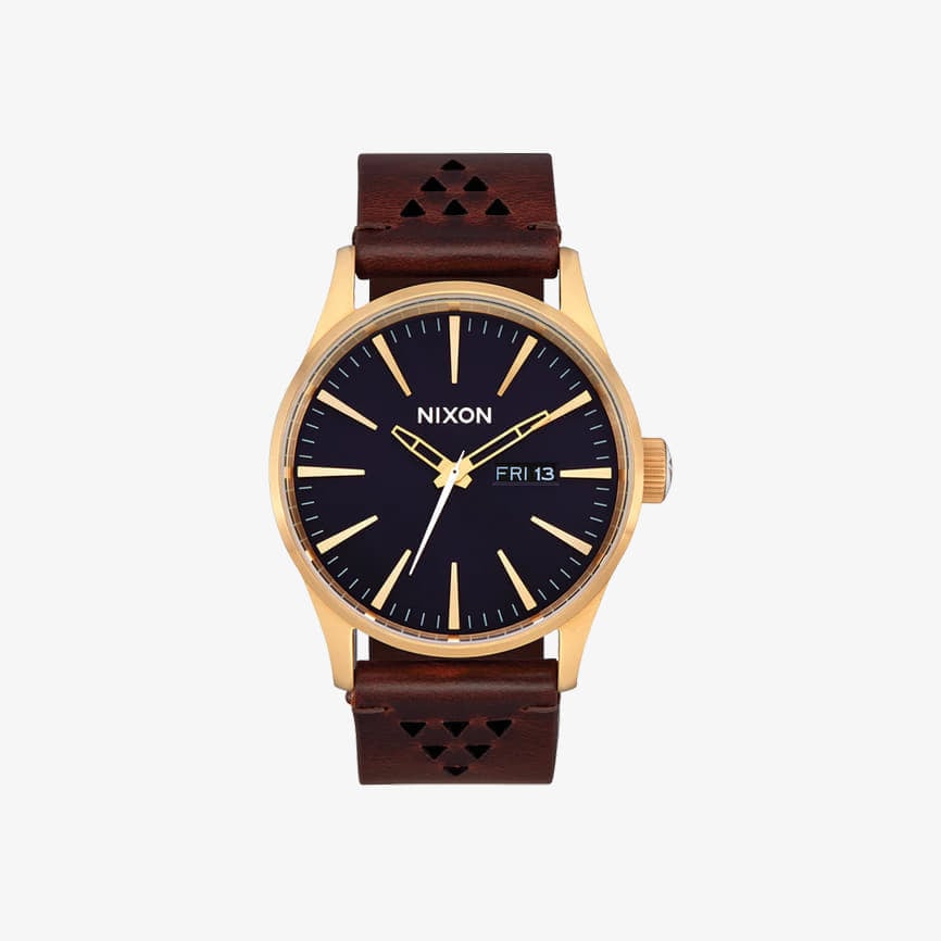 Часовник Nixon Sentry Leather Watch Gold/ Indigo/ Brown Universal Кафяво | A1055033, 0