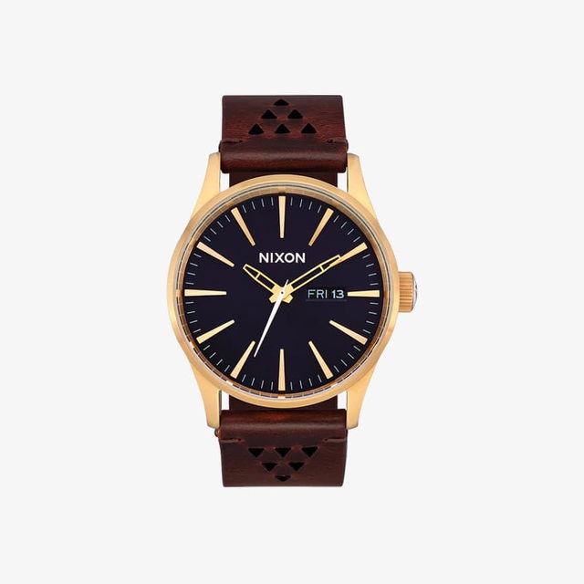 Sentry Leather Watch Gold/ Indigo/ Brown Universal